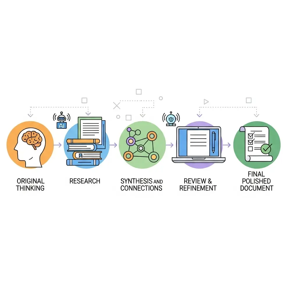 Workflow-Darstellung akademischer Arbeitsprozesse mit verschiedenen Tools