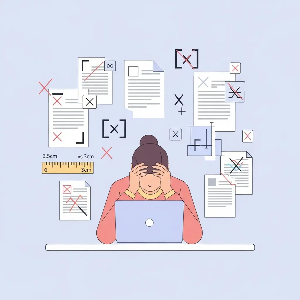 Doktorand verzweifelt über Formatierungsfehler