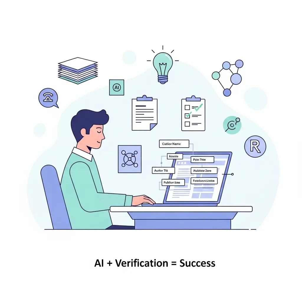 Effizienter Zitier-Workflow eines Doktoranden mit KI-Unterstützung