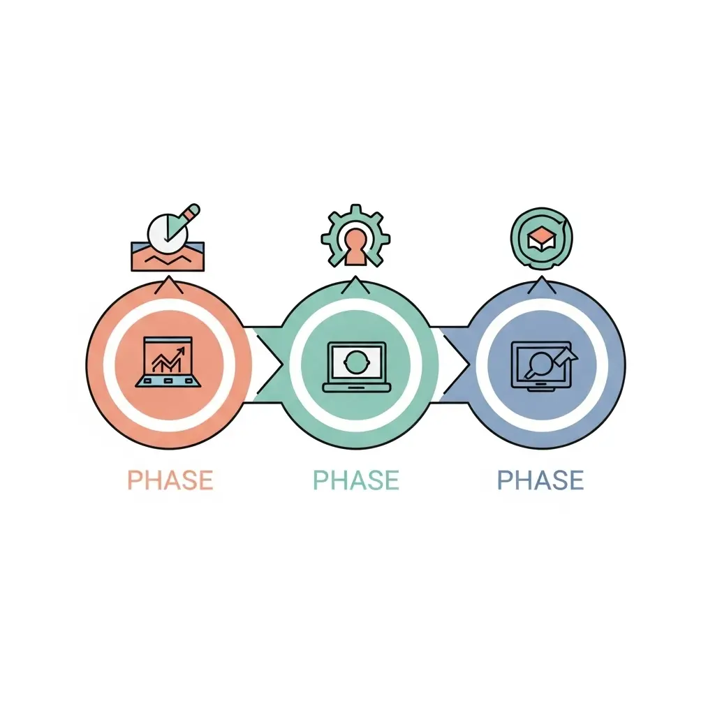 Die drei Phasen: Von Exploration über Strukturierung zur detaillierten Planung