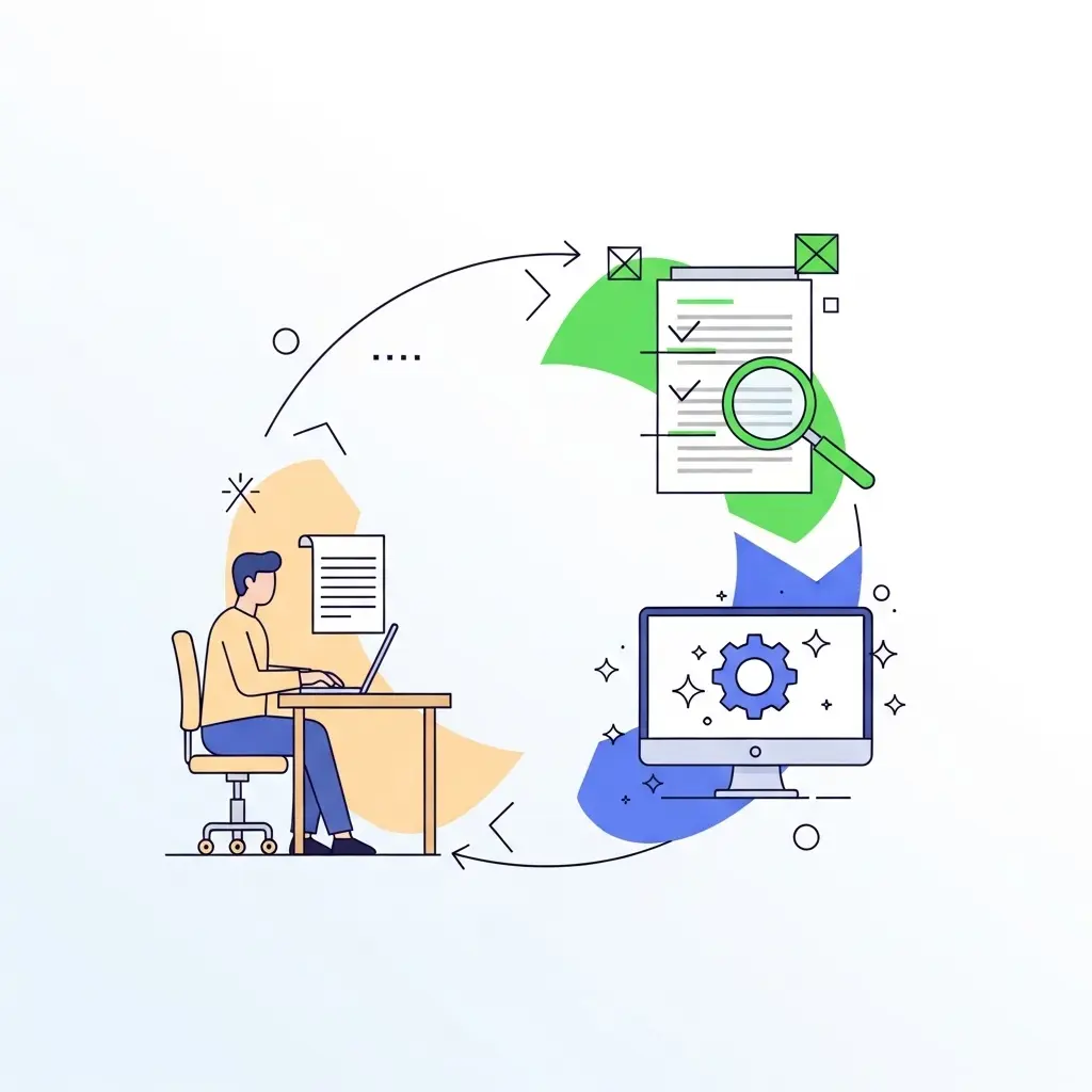 Schritt-für-Schritt Darstellung des akademischen Schreib- und Überarbeitungsprozesses