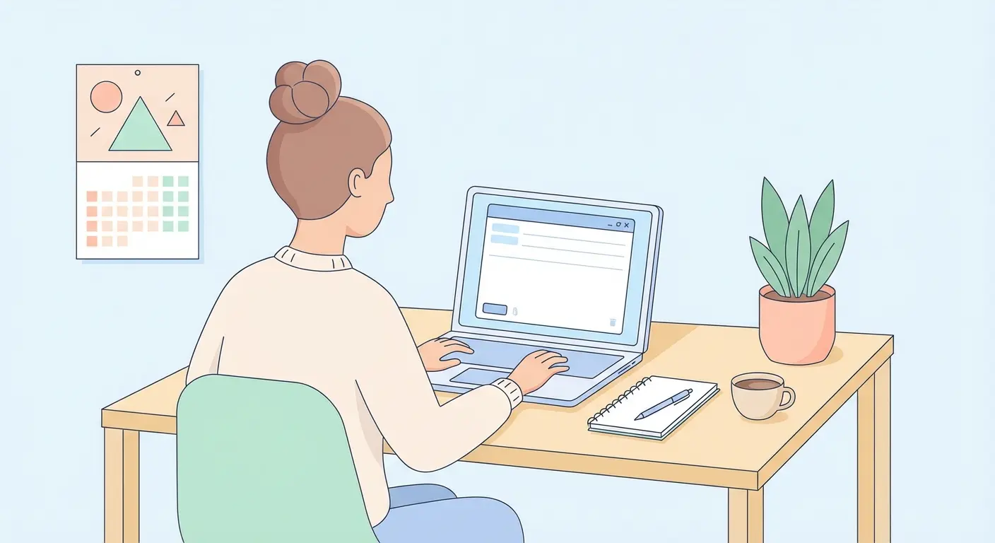 Student verfasst eine präzise Anfrage-E-Mail an den Masterarbeit-Betreuer am Laptop