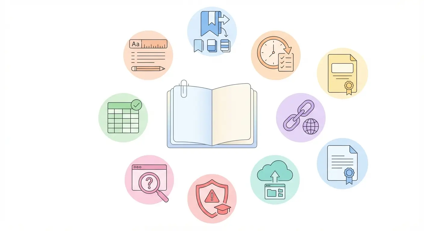 Übersicht der 9 bewährten Tipps für wissenschaftliches Zitieren und fehlerfreie Bibliografien