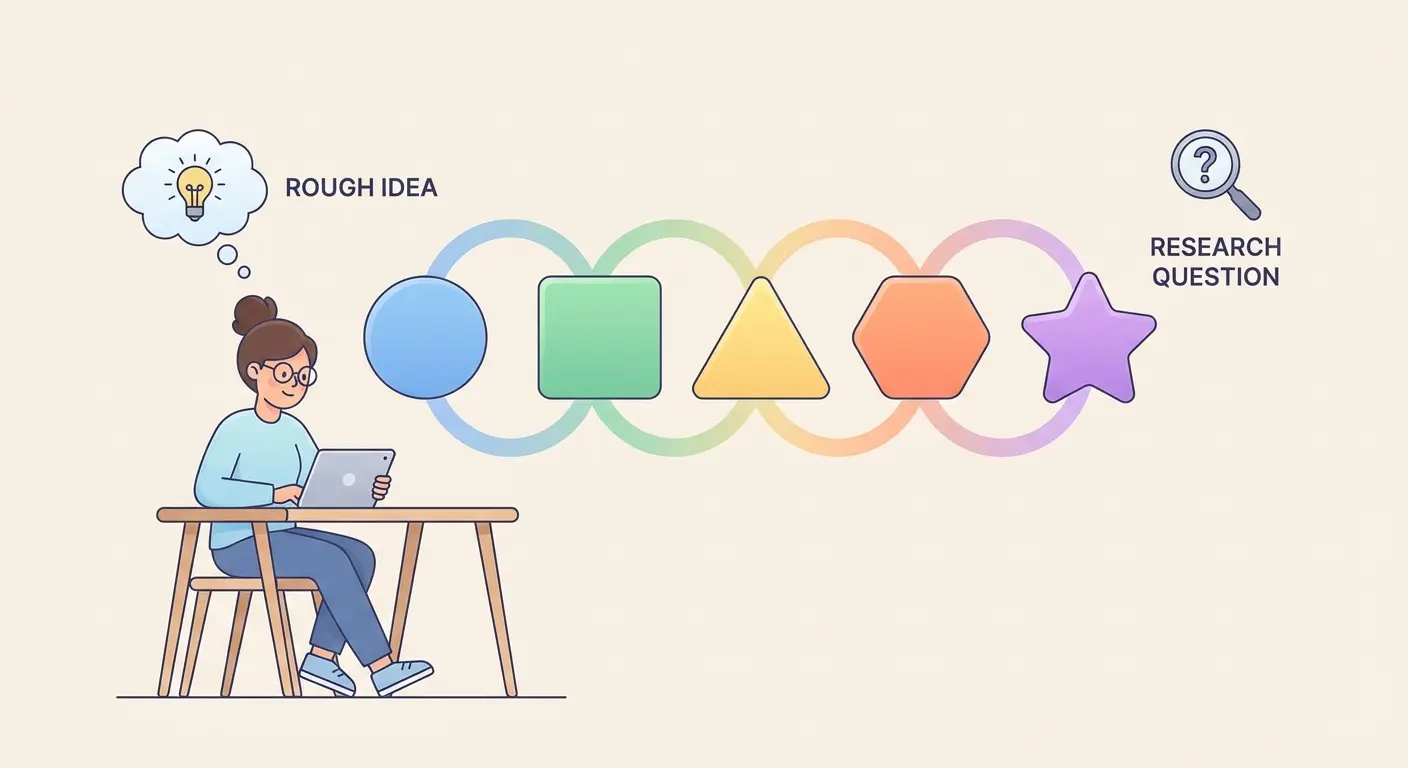 W-Fragen-Modell zur Eingrenzung der Bachelorarbeit Forschungsfrage: Wer, Was, Wo, Wann, Wie als strukturierte Schritte von der Idee zur präzisen Fragestellung