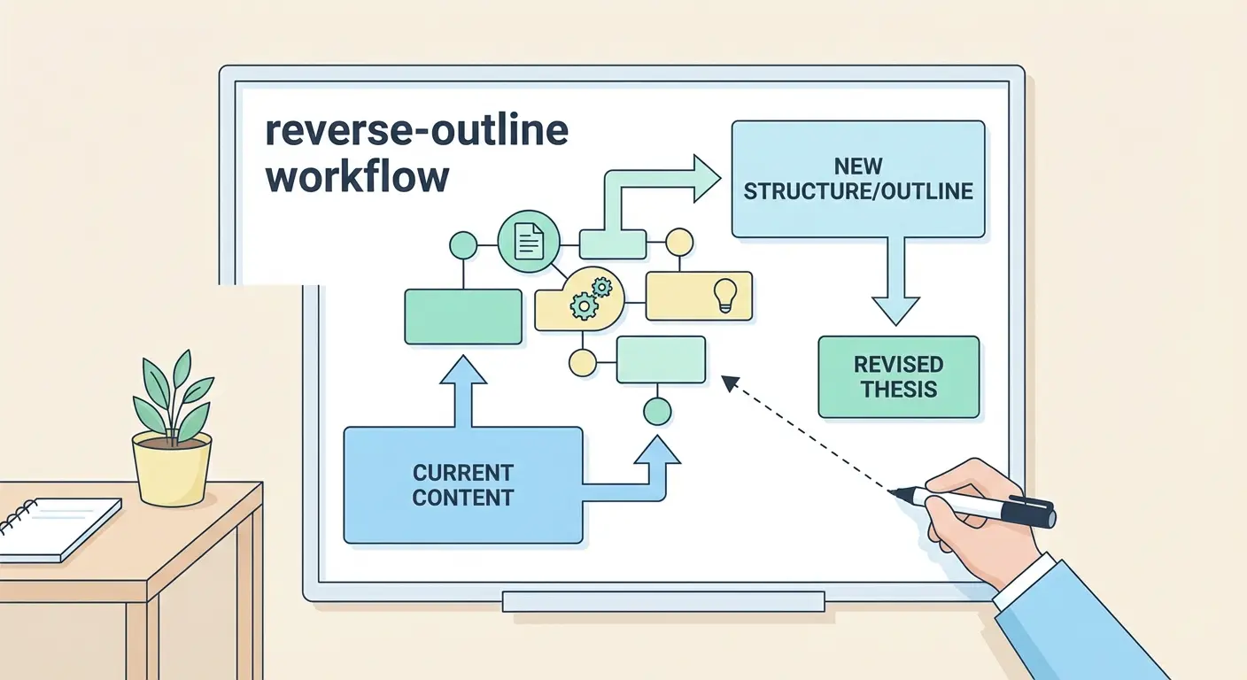 Bachelorarbeit Gliederung neu strukturieren mit der Reverse-Outline-Methode am Whiteboard