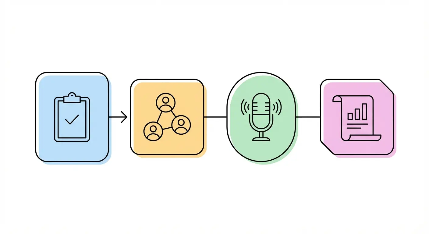 Vier-Wochen-Zeitplan für qualitative Interviews in der Bachelorarbeit: Planung, Recruiting, Durchführung und Transkription im Überblick