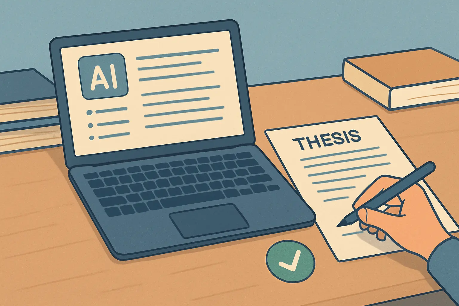 Legale KI-Unterstützung beim Überarbeiten der Bachelorarbeit: Studierende nutzt KI-Assistent zur stilistischen Verbesserung des eigenen Textes