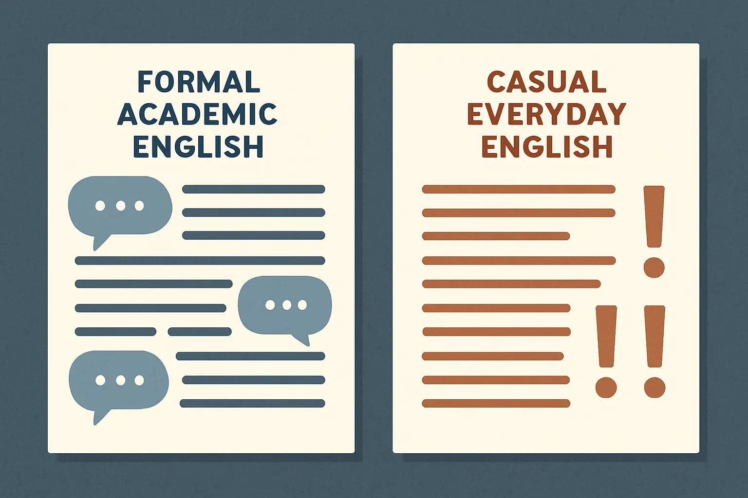 Gegenüberstellung von wissenschaftlichem Englisch und Alltagssprache: Hedging-Konstruktionen, formale Konnektoren und präzise Kollokationen im akademischen Register einer englischen Abschlussarbeit
