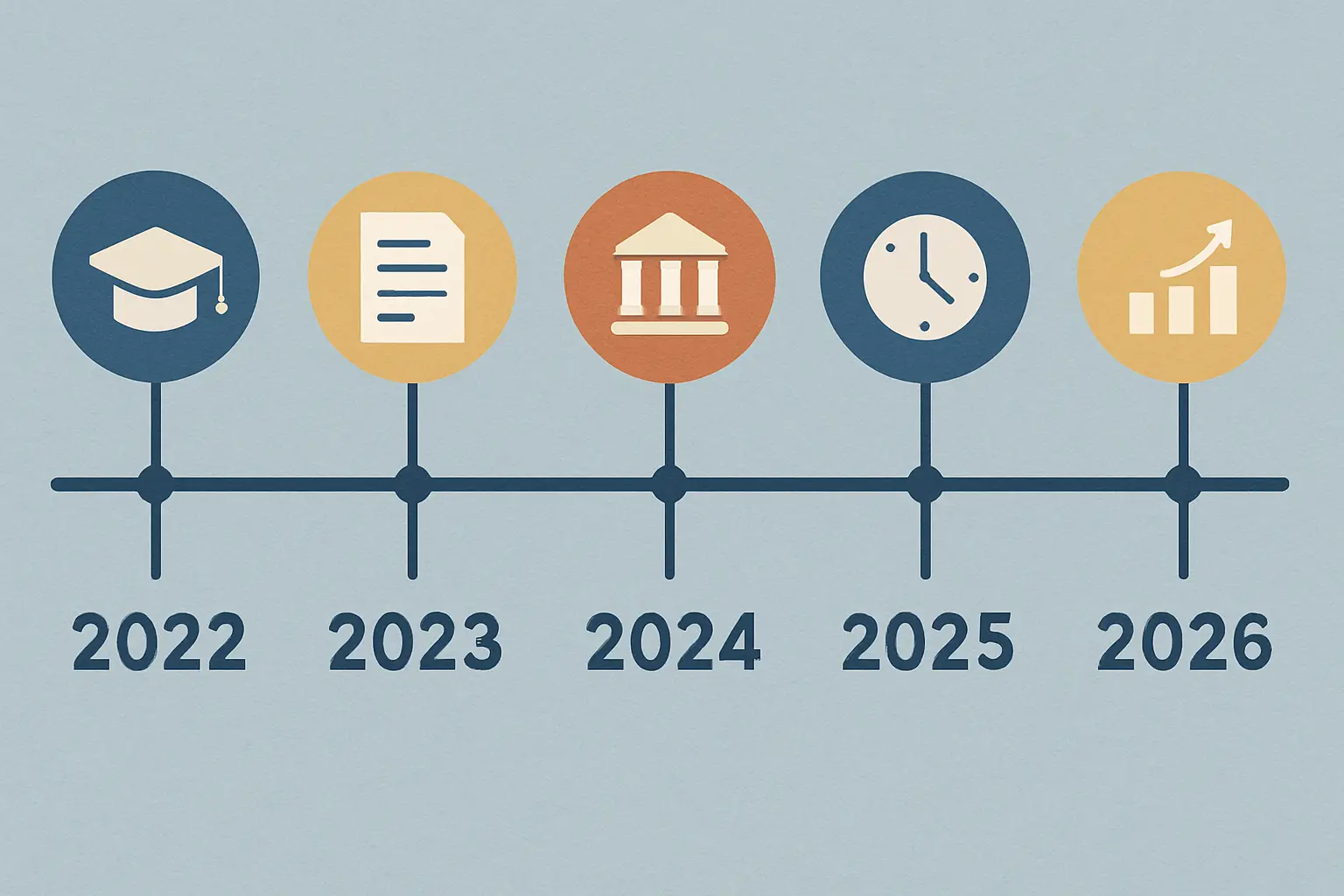Zeitstrahl der BAföG-Reformen 2022 bis 2026 mit den wichtigsten gesetzlichen Änderungen