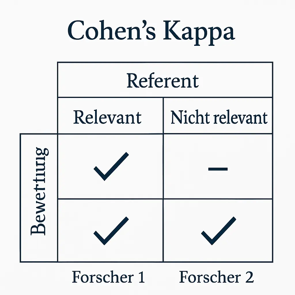 Inter-Rater-Reliabilität & Cohens Kappa 2026: Kodierübereinstimmung in der qualitativen Auswertung berechnen